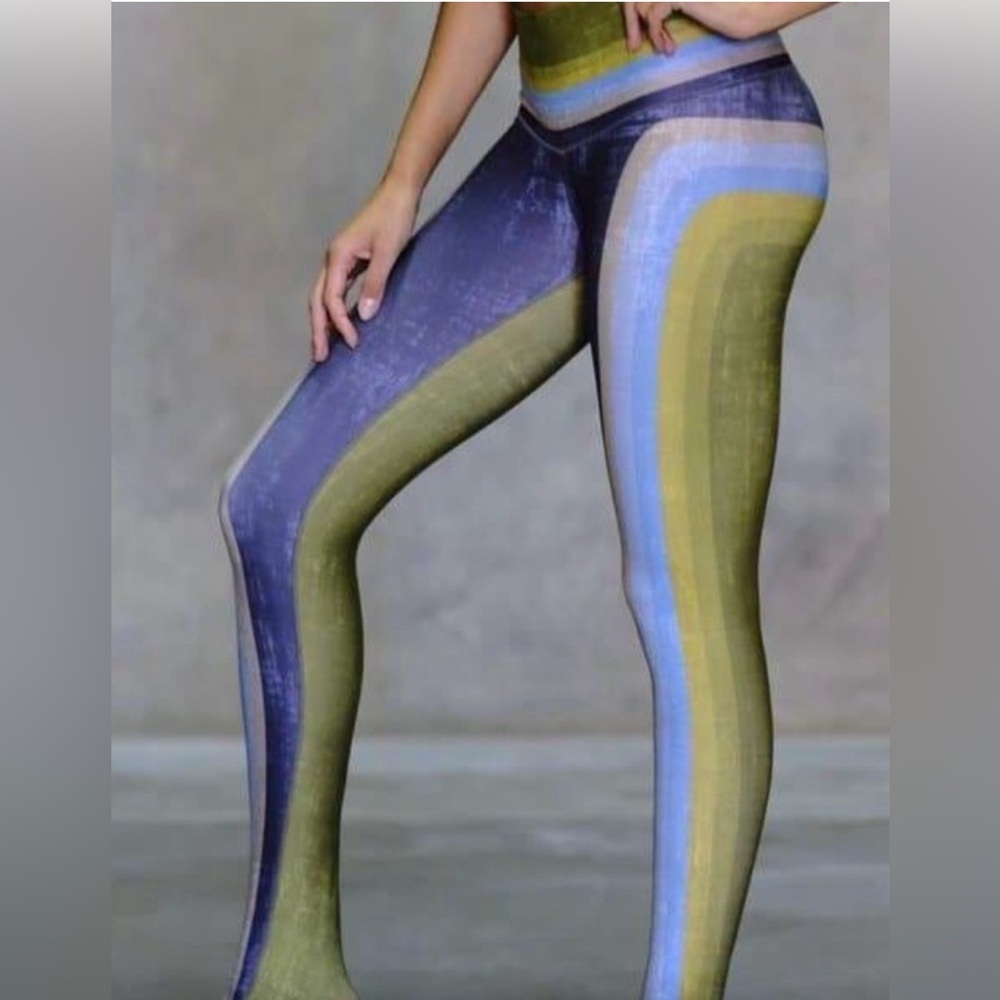 Niyama Sol Multicolor Leggings with Blue and Brown